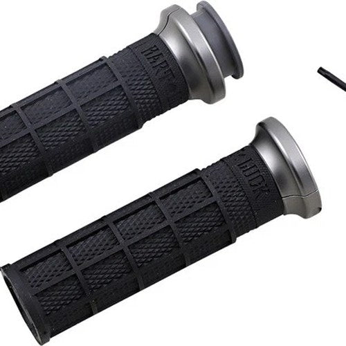 Odi Hart-Luck Signature V-Twin Lock-On Grips Black/Gun Metal Indian Roadmaster