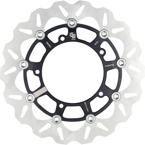 GBrakes Floating Wave Brake Rotor 310mm Front Black #GBDU042 for Yamaha