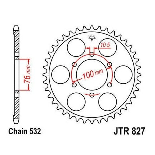 JT Steel Rear Sprocket 532 43T fits Suzuki RF900R 1994-2000