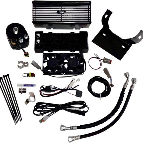 UltraCool Below Regulator Mount Oil Cooler Kit Flat Black #RF-2F Harley Davidson