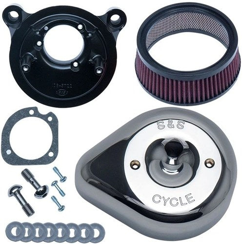 S&S Stealth Air Cleaner Kit w/Teardrop Cover Chrome 170-05424B Harley M8