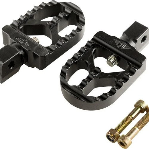 Joker Machine Serrated Short Passenger Footpegs Black #08-57-8B Indian Scout