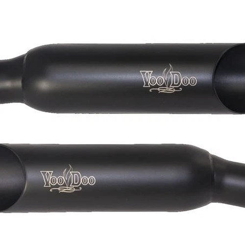 VooDoo Shorty Dual Slip-On Mufflers Black for Suzuki GSX1300R Hayabusa 2008-2020