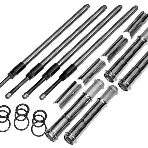 S&S Quickee Pushrod Kit with Covers Chrome #930-0123 Harley Davidson