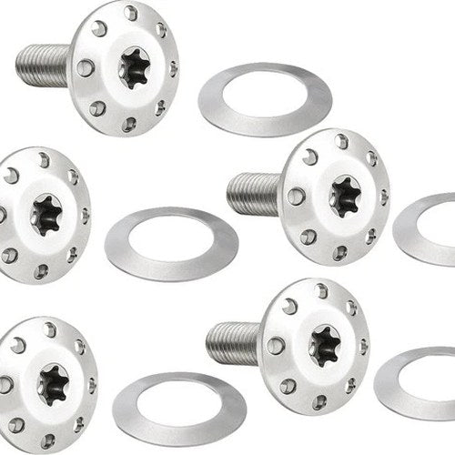 Arlen Ness Floating Brake Rotor Bolts Front Silver 5-Pack #300-905