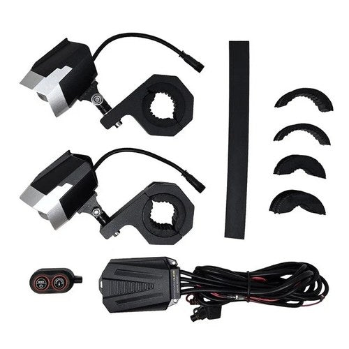 Pathfinder Dual Switchback LED Lights w/Wireless Remote Black/Silver