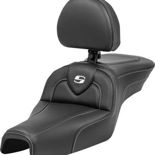 Saddlemen RoadSofa CF Seat With Backrest #284750 Harley Davidson Sportster