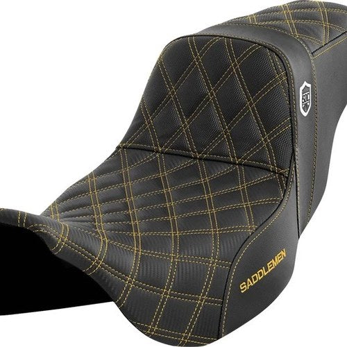Saddlemen Sdc Performance Gripper Seat Gold Stitch #284844 Harley Davidson