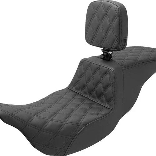 Saddlemen Tour Step-Up LS Seat With Backrest #284633 Harley Davidson