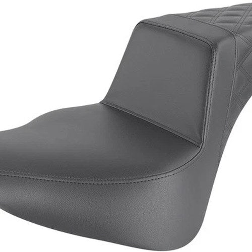 Saddlemen Step-Up LS Seat R. Lattice Stitch Black #284224 Harley Davidson