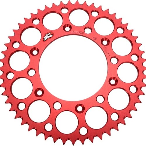 Renthal 520 Ultralight Aluminum Rear Sprocket 53T Red #154U-520-53GRRD for Honda