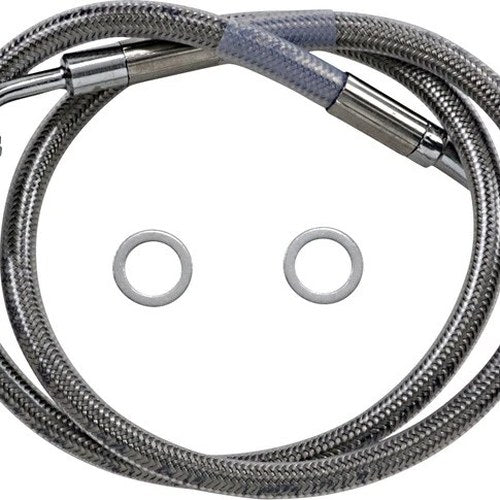 DS Braided Front Upper ABS Brake Line Kit 31-1/2" +10" Clear Coated #212124