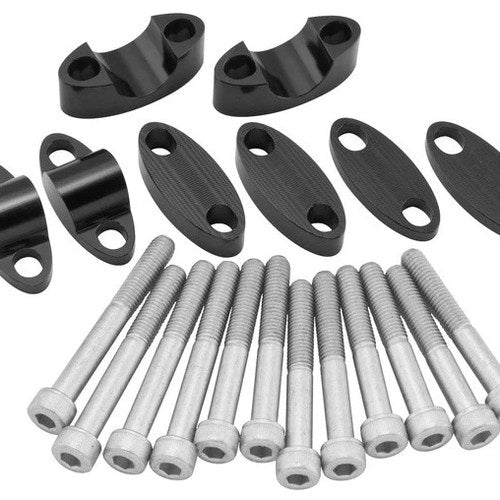 BikeMaster Handlebar Risers for 7/8" Bars Black