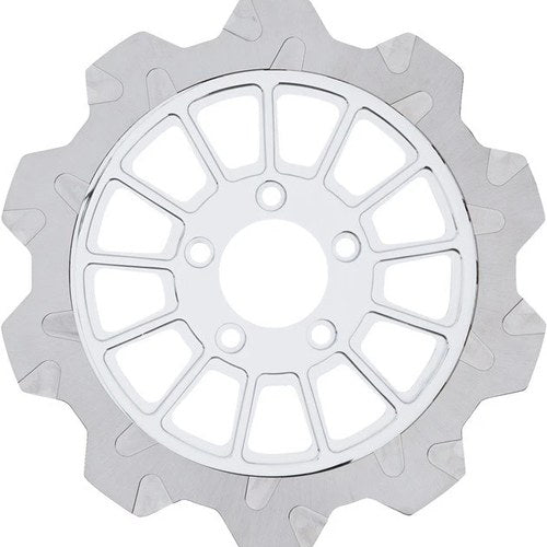 Lyndall Crown Cut 13-Spoke Rear Brake Rotor 11.5" Silver/Chrome #2002-2035