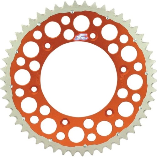 Renthal 520 TwinRing Rear Sprocket 50T Orange #2240-520-50GPOR