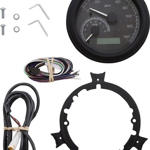 Dakota Digital Mvx Speedometer Black/Gray Black #MVX-2004-KG-K Harley Davidson