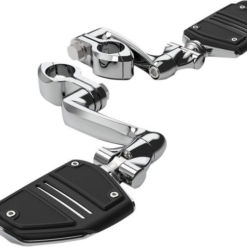 Ciro Highway Peg Mounts with Twin Rail Footrest Extended 1-1/4" Mount Chrome