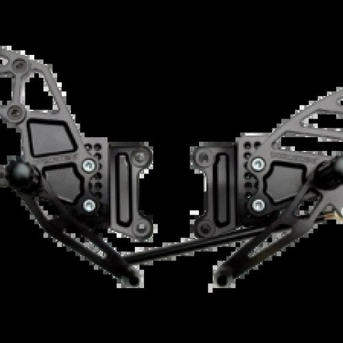 Vortex Racing Adjustable Rearsets for Kawasaki Ninja ZX-6R ZX-6RR, Part RS406K