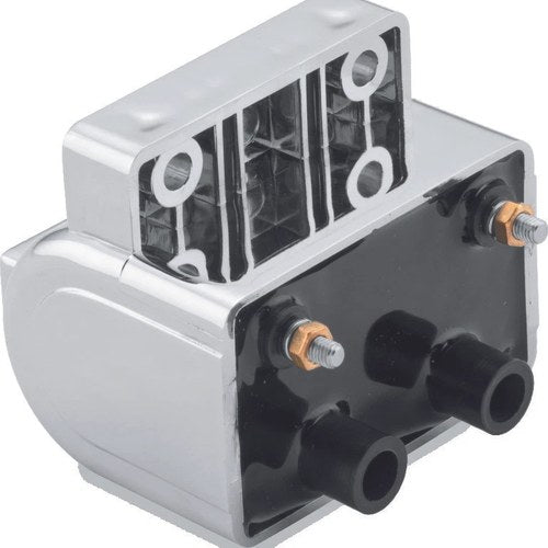 Twin Power Ignition Coil for Harley Davidson Big Twin & XL 85-99, Chrome Finish
