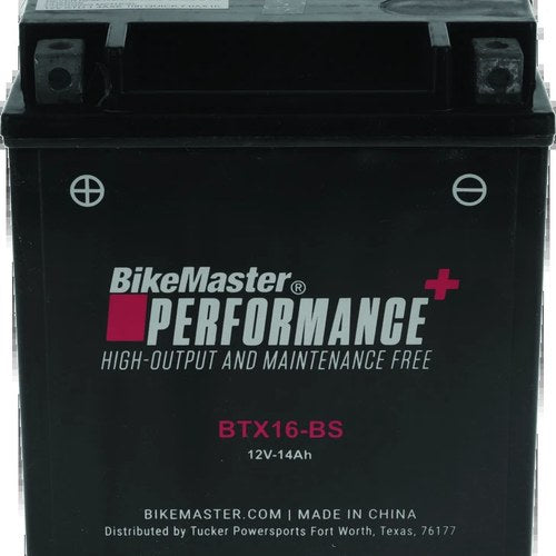 BikeMaster Maintenance Free Battery BTX16-BS – Fits Kawasaki Vulcan Motorcycles