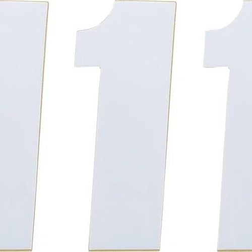 Moose Race Number Pack #1 6" White 3-Pack