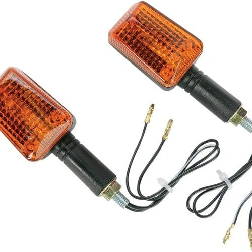 K&S Long Stem Mini-Stalk Marker Light Set Single Filament Black Amber