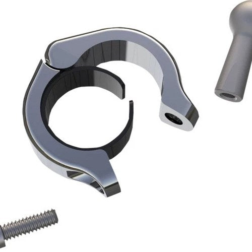 Ciro Aluminum Accessory Bar Clamp Each Chrome 1-1/8"