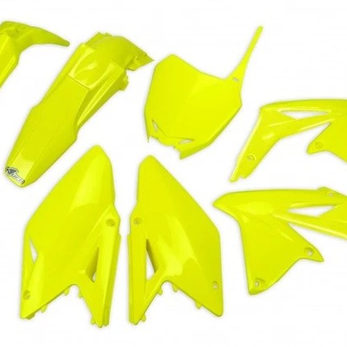 UFO Plastics Kit Fluorescent Yellow for Suzuki RM-Z450 2008-2017 SUKIT417DFLU