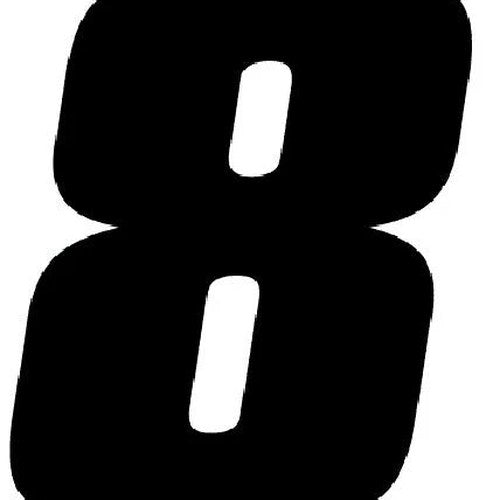 Dirt Digits Vinyl Numbers 4"H Black #8 3-Pack