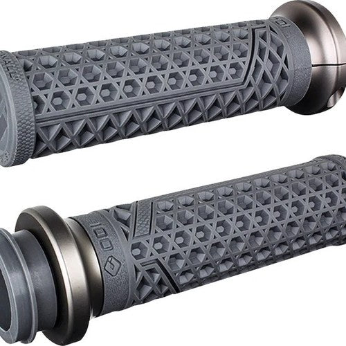 Odi Vans V-Twin Full Waffle Lock-On Grips 1" Graphite/Gun Metal Clamp Indian Tbw