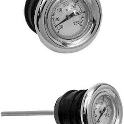 HardDrive Oil Dipstick with Temperature Gauge Chrome/White #122053
