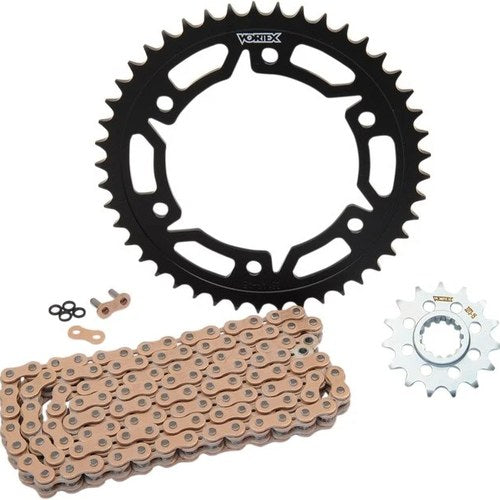 Vortex Hfra Hyper Fast Chain & Sprocket Kit 520 14/43T Gold fits Honda CBR500R
