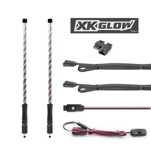 XK Glow LED Whip Light With XKChrome Dual Mode Dash Controller 32"