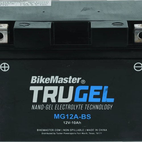 BikeMaster TruGel Battery MG12A-BS – Fits Kawasaki, Suzuki, Aprilia models