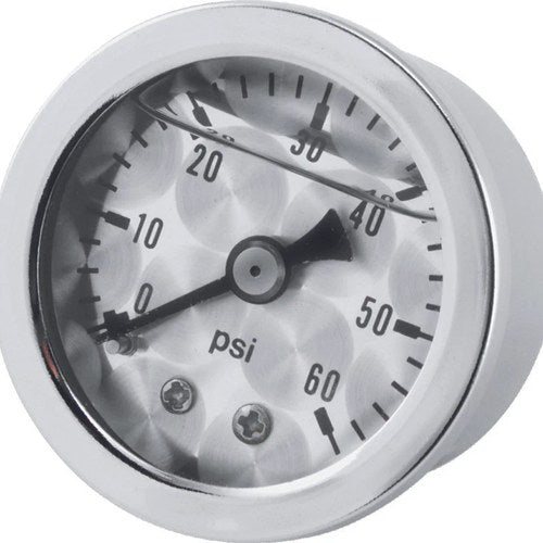 For Biker's Choice Metallic Face Oil Pressure Gauge 0-60 PsI, 1/8 Npt