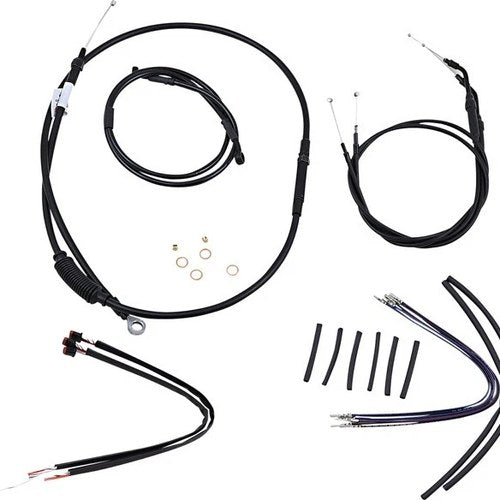 Burly Cable/Line Kit for 14" Jail Bars Black w/o ABS Single Disc B30-1145