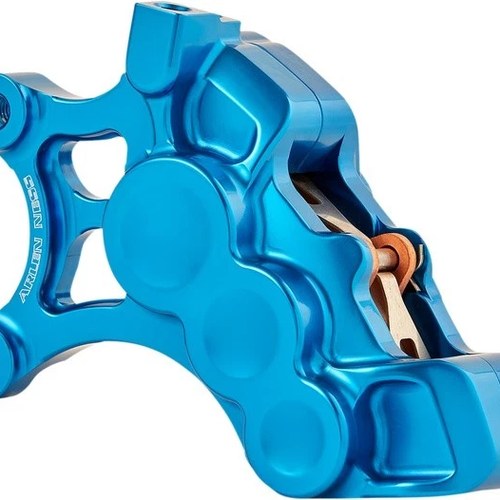 Arlen Ness Six-Piston Diff. Bore Caliper for 14" Rotor Front Left Blue #02-200