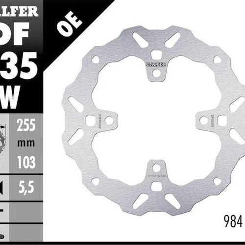 Galfer Solid Mount Wave Brake Rotor Rear 255mm #DF935W Triumph Tiger 900