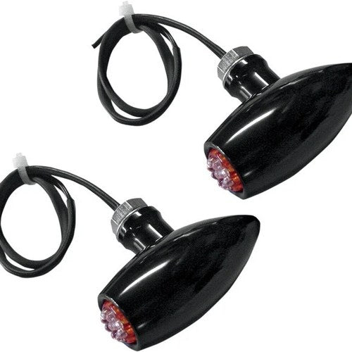 Joker Machine Astro Custom Mount LED Marker Lights Black/Amber Harley-Davidson