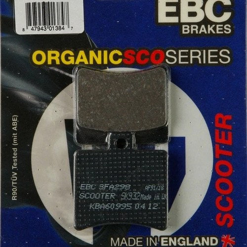 Ebc Sfa Organic Scooter Brake Pads Rear Left #SFA298 Aprilia