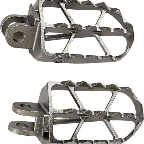 Moose ND Series Footpegs Silver for Kawasaki/Suzuki KLX/DRZ/RM/RMX