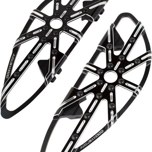 Arlen Ness 10-Gauge Adjustable Driver Floorboards Black #410-005 Harley Davidson