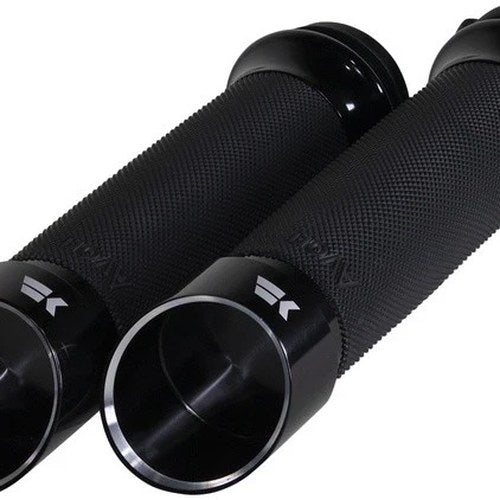 Khrome Werks Custom Contour Edge Tip Grips Black #500140 Harley Davidson