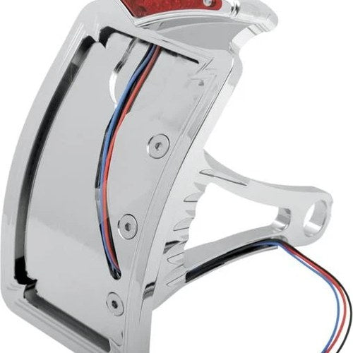 DS Diamond LED Taillight With Curved Vertical License Plate Frame #143940