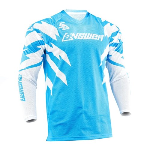 Answer 50th Anniversary Vented Cycling Jersey - Cyan/White/Black Medium