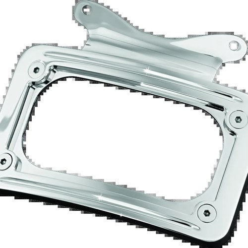 Kuryakyn Curved Chrome License Plate Mount – Fits Harley-Davidson Street & Road