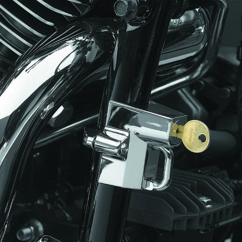 Kuryakyn Universal Helmet Lock for 1-1/4in-1-1/2in Mounts Chrome