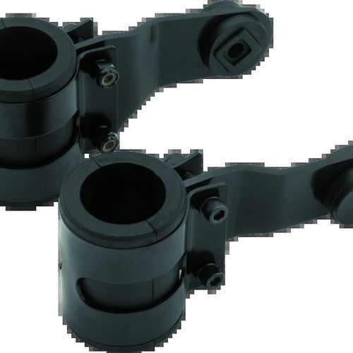 BikeMaster 35mm Headlight Brackets Black for Custom and Cafe Racer Builds