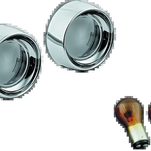 Kuryakyn Deep Dish Bezels with Smoke Lenses – Fits Honda VTX1800 & Kawasaki