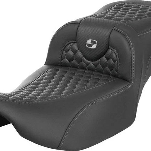 Saddlemen RoadSofa HC Ext. Reach Seat Silver Stitch #284961 Harley Davidson